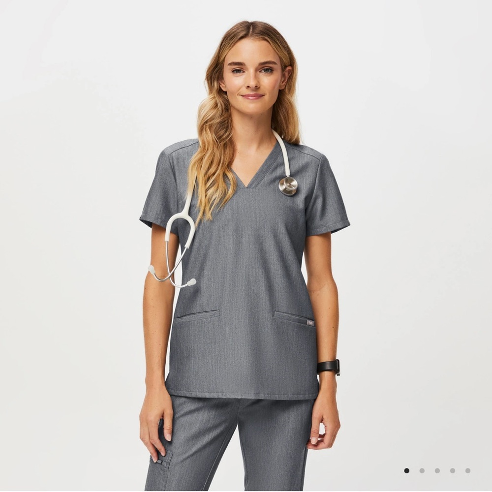 Figs Technical Collection Charcoal Women's Scrub Top